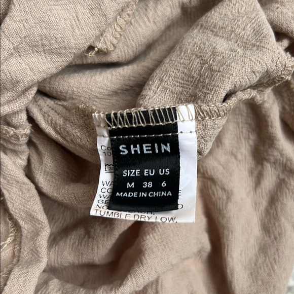 SHEIN Tan High Waist Shorts with Elastic Waistband - Picture 13 of 13